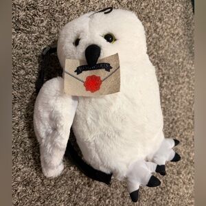 Warner Bros, Harry Potter. Hedwig Plush Backpack - White with Black Accents